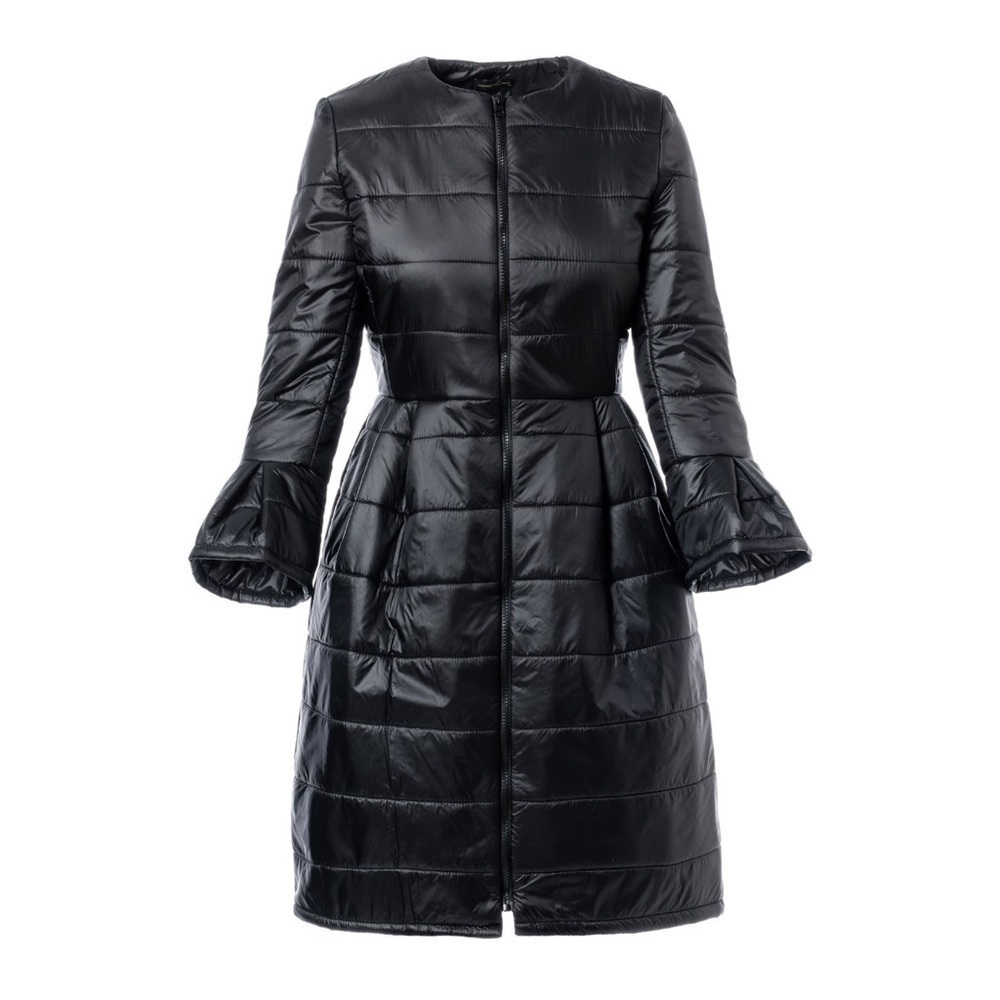 Wolf & Badger Concept a Trois Mid-Length Padded Jacket With Flared Sleeves XS